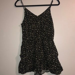cute black detailed romper. Size medium. H&M Divided brand.